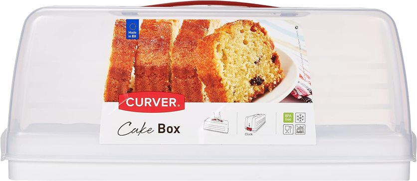 Rectangular Cake Tin - Transparent/White
