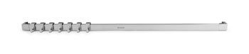 Wall Rail, 60cm/23.6 inch, 7 Hooks - Matt Steel