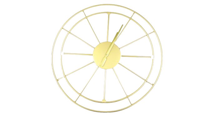 Large Round Gold Wall Clock