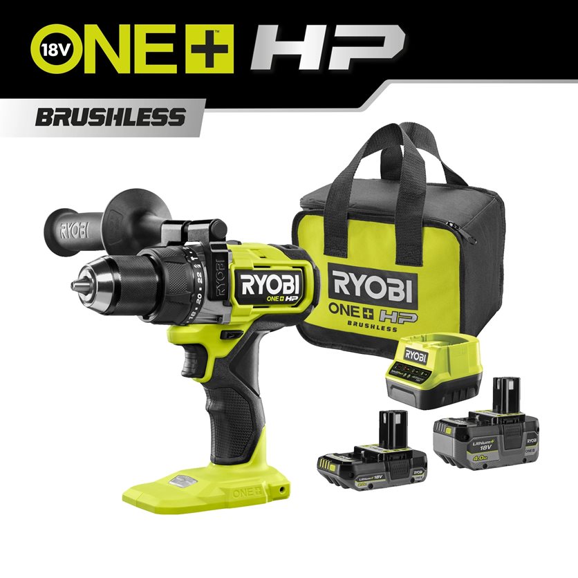 Ryobi HP 18V Brushless Impact Drill (1 x 4.0Ah & 1 x 2.0Ah Battery)