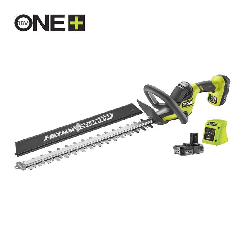 Ryobi ONE+ 18V Battery 45cm Hedge Trimmer (Incl. 1x 2.0Ah Battery)
