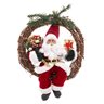 Velvet Santa Wreath - 30 cm