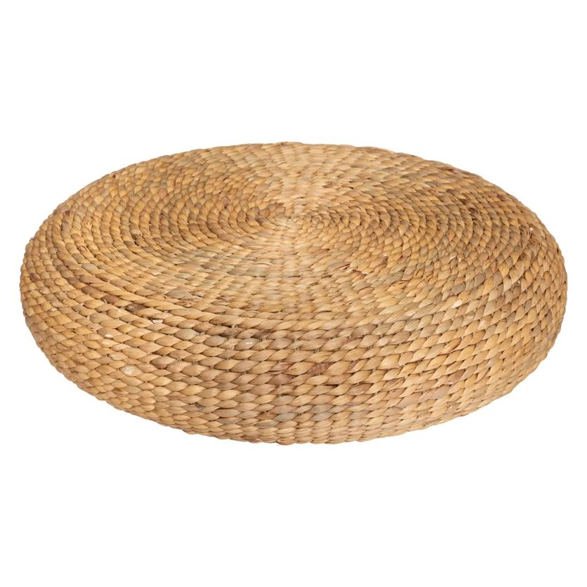 Woven Water Hyacinth Pouffe