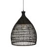 Hanging Lamp Rattan - Black - D49cm