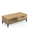 Craft Coffee Table with Drawer and Open Shelf