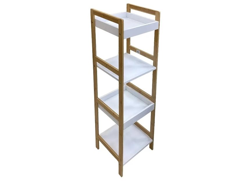 Wooden Rack White 4-Layer