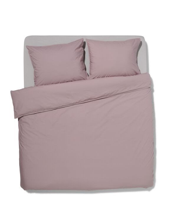 Percale Cotton Duvet Cover Set Mauve – 200x200/220 cm