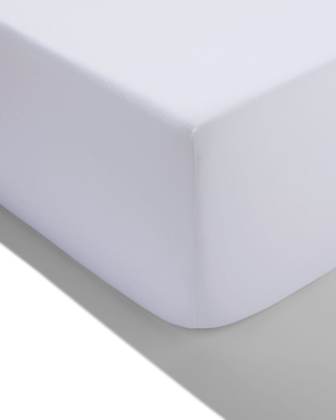 Jersey Fitted Sheet White - 90x200 cm