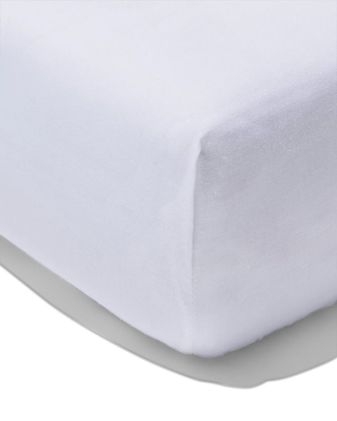 Fitted Sheet Soft Cotton White - 160x200 cm