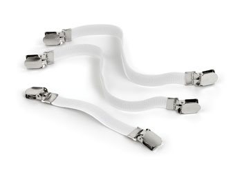Ironing Cover Fasteners White
