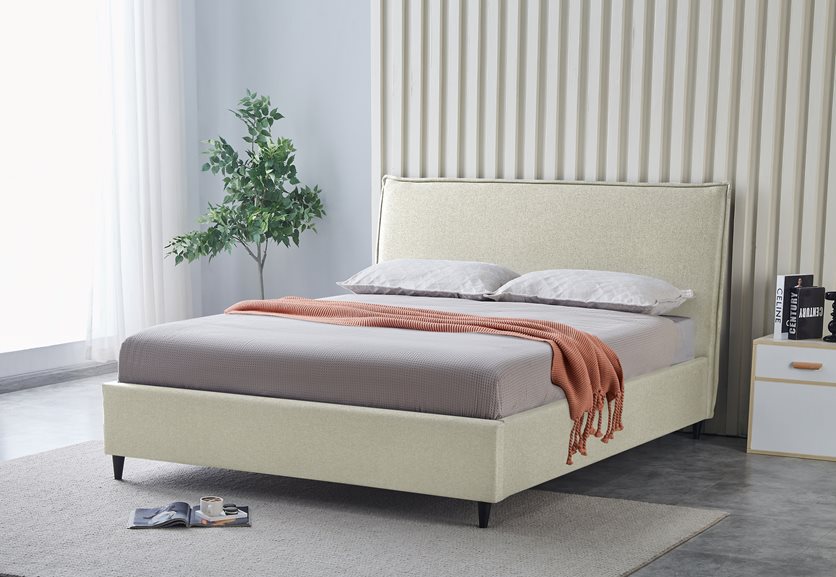 Nunes Upholstered Bed 140x200 – Beige