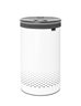 Laundry Bin, 60L, Plastic Lid - White