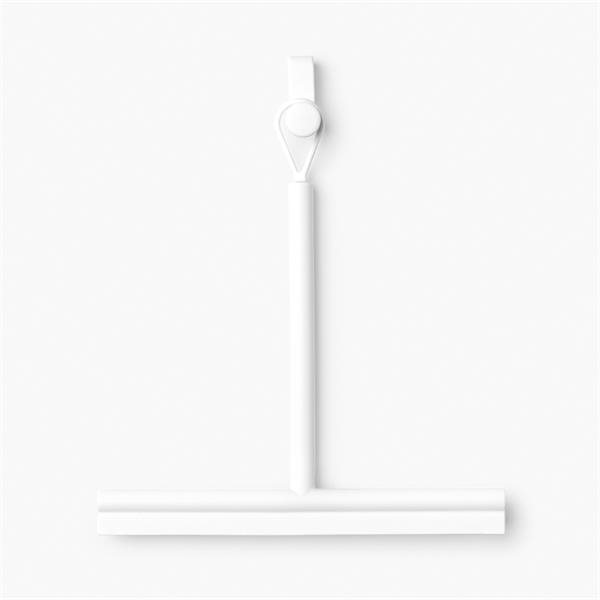 Shower wiper with door hook white