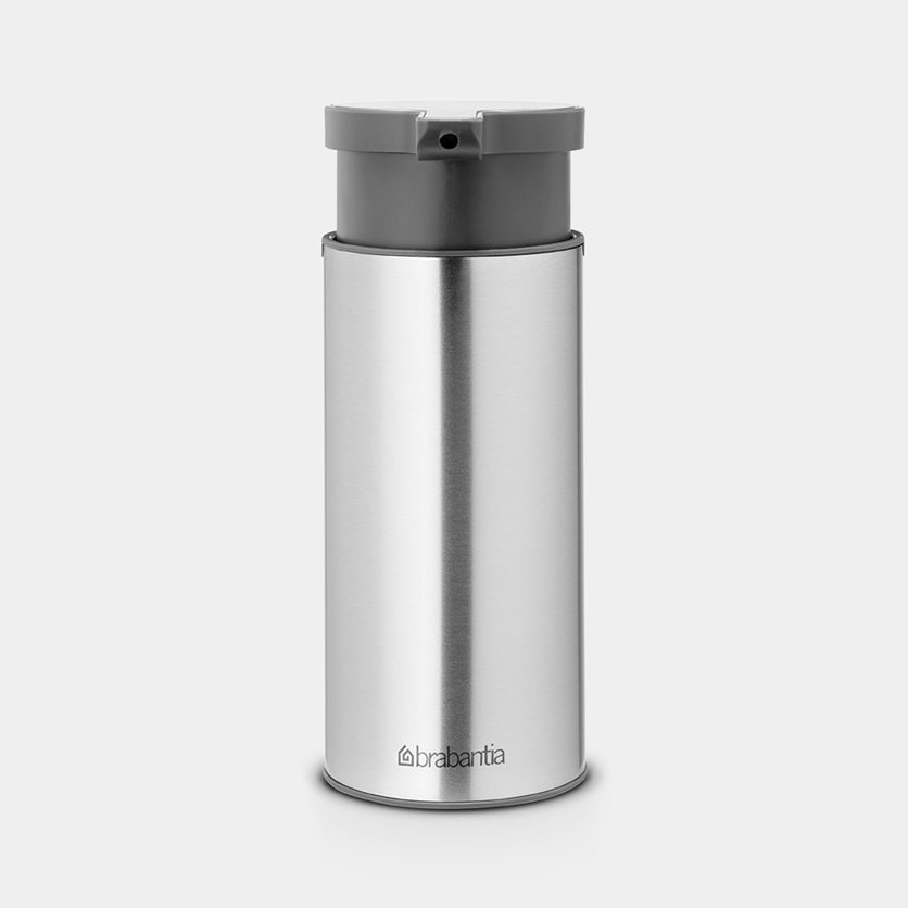Soap dispenser matt steel fingerprint proof