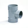 DYKA PVC Verloop T-stuk 125x110mm 3x lijmmof 90° grijs.
