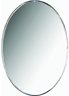 Chrome Mylar Flat Edge Oval Wall Mirror