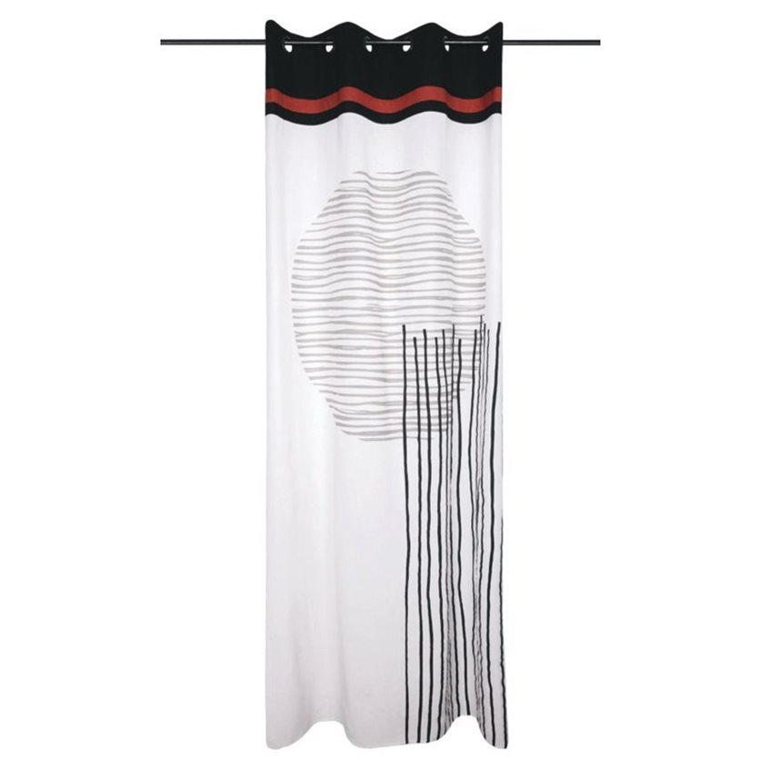 Curtain Dakar White Red Black 140X260 CM