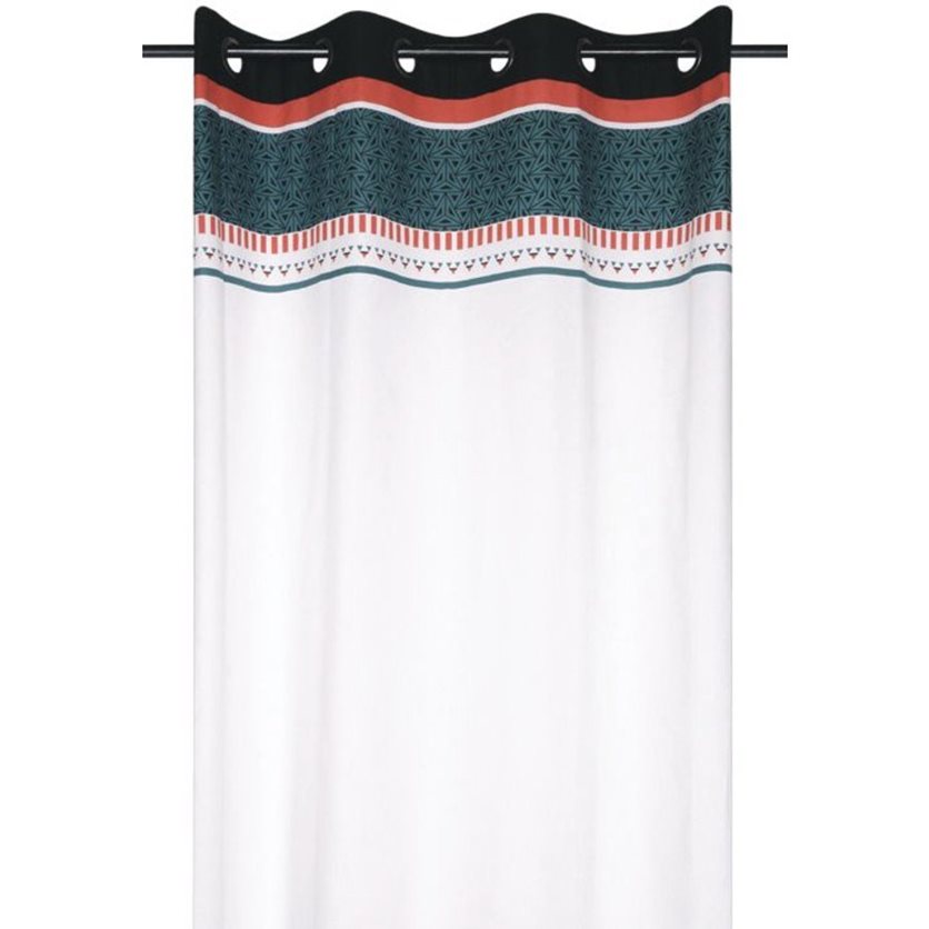 Curtain Niro White Red Blue 140X260 CM