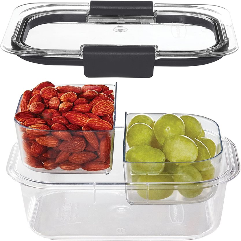 Rubbermaid Brilliance Glass Storage 3.2-Cup Food Containers with Lids, BPA  Free