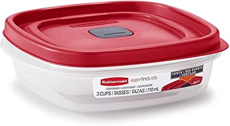 Easy find lid 3 Cup Plastic Food Storage Container