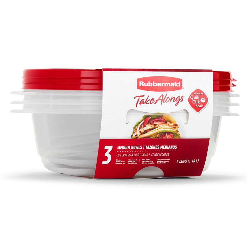 Rubbermaid RBM TKA BOWL 5 CUPS 3P