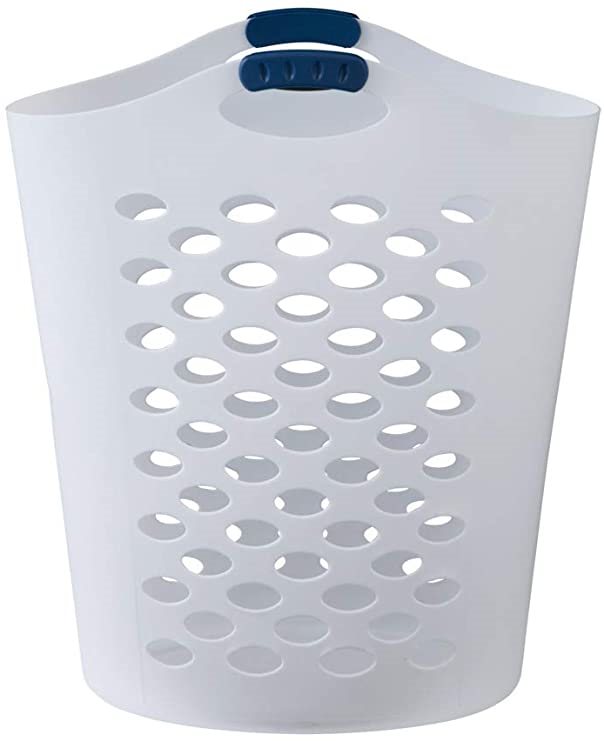 Flex &apos;n Carry Laundry Hamper, 2.2-Bushel, White