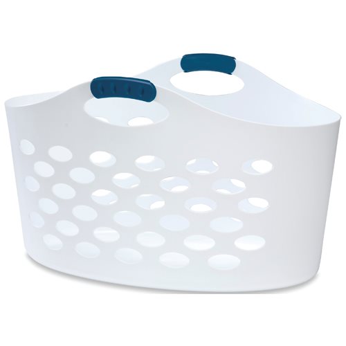 Flex&apos;n Carry Basket, White 1.9-Bushel, White