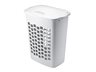White Plastic Laundry Hamper 2.2 Bushel White