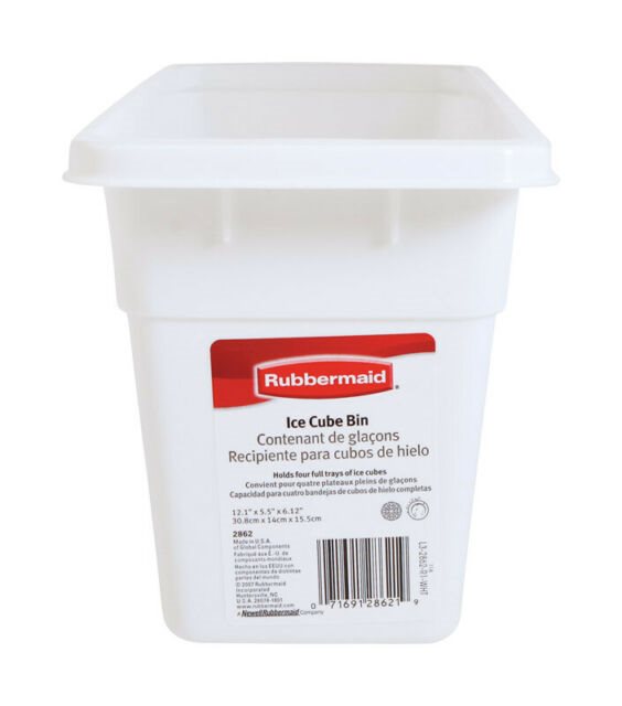 Ice Cube Storage Bin White