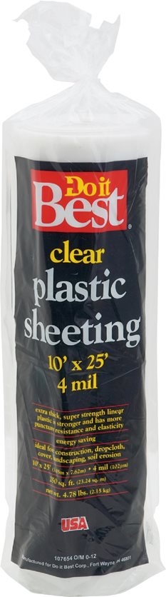 10X25 4Mil Clr Poly Film
