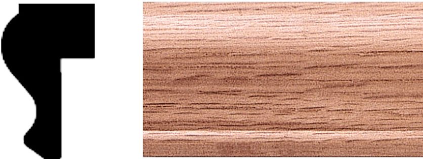 3/4X1-1/4X8&apos; Oak Cap