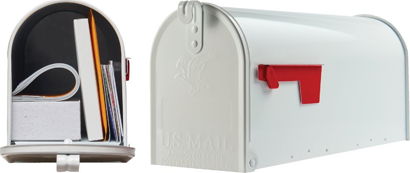 White T1 Mailbox