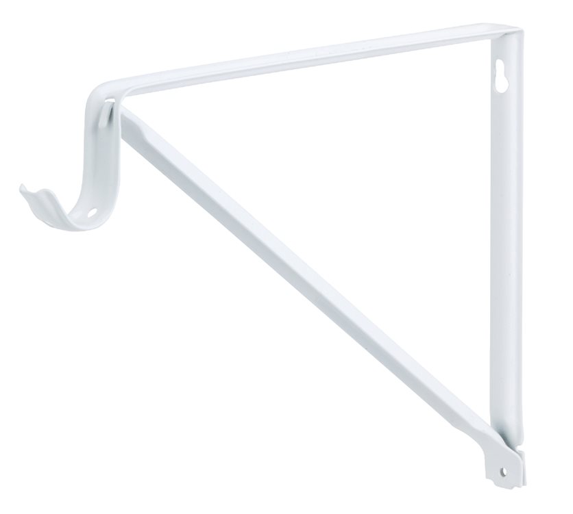 White Shelf/Rod Bracket