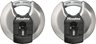 2Pk Mag Discus Padlock - Magnum stainless steel with tough Cut shackle.