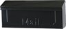 Blk Horiz Wall Mailbox