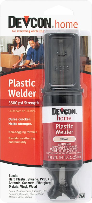1oz Plastic Welder - bonds rigid and flexible plastic.