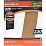 Bare Wood 9 In. x 11 In. 220 Grit Extra Fine Sandpaper (25-Pack)