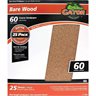 Bare Wood 9 In. x 11 In. 60 Grit Coarse Sandpaper (25-Pack)