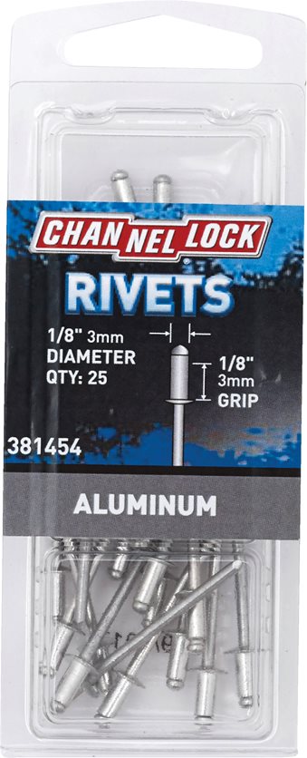 1/8X1/8 Alum Rivet - Carded.