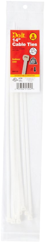 14 8 Pack Natural Color Cable Tie