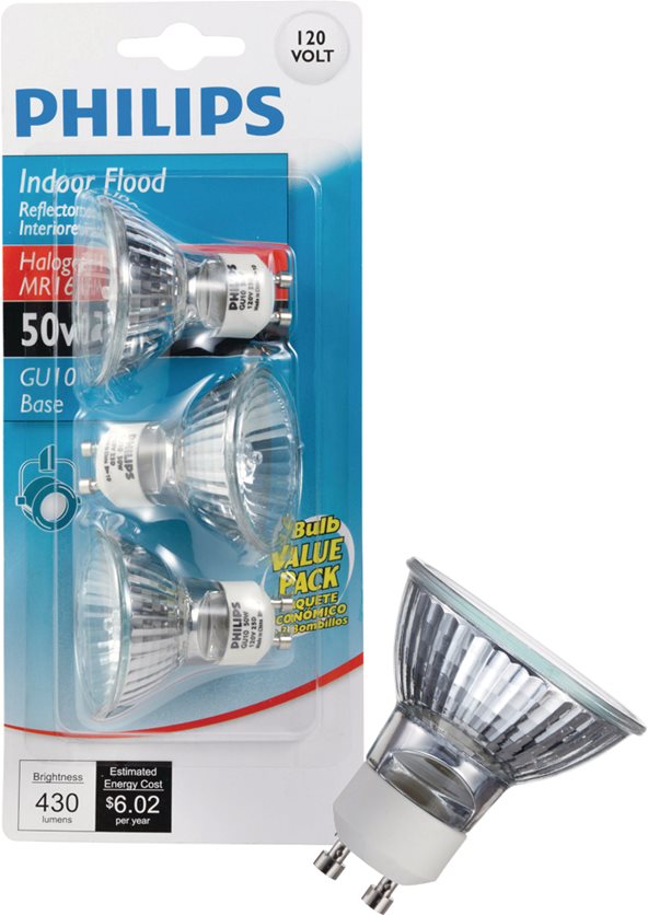 3Pk 50W Gu10 Mr16 Bulb