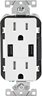 5V White 2-Port USB Charging Outlet