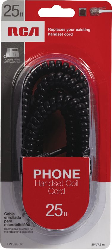 25&apos; Black Phone Cord