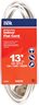 13' 16/3 White Flat Extension Cord
