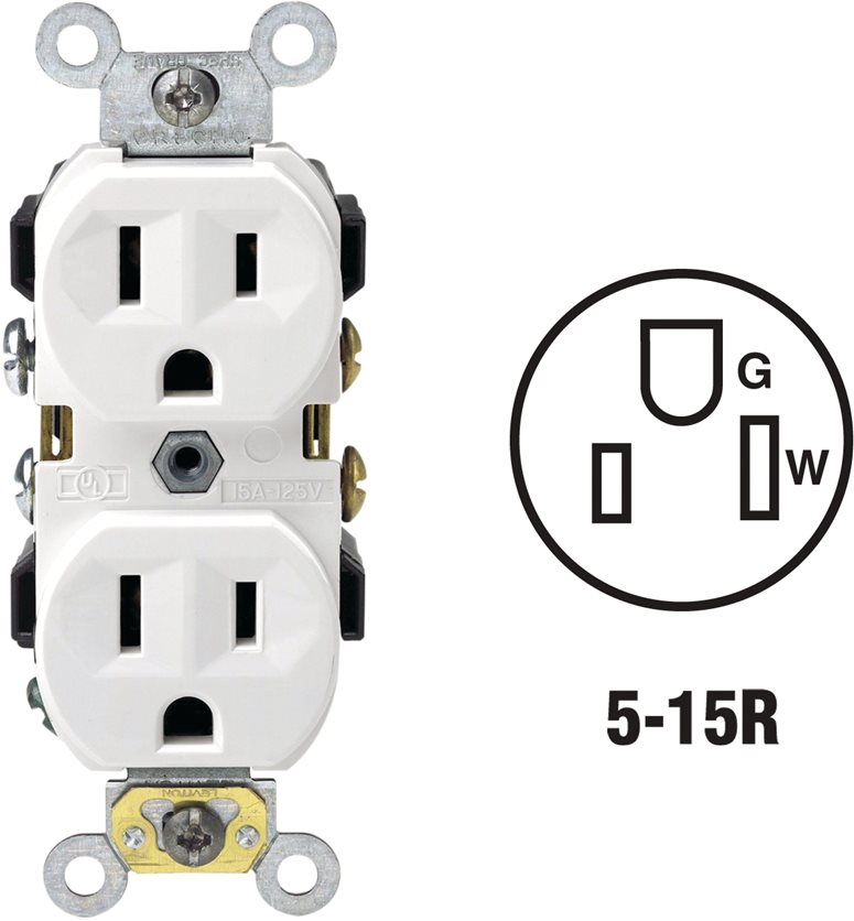 White Duplex Outlet