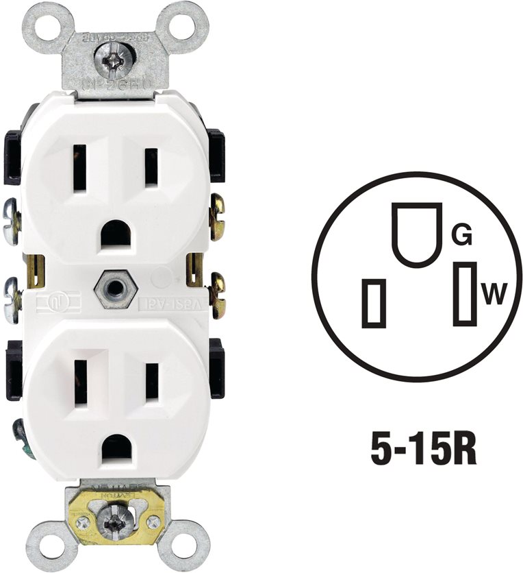 White Duplex Outlet