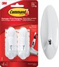 Command Med Wire Hooks - White, Medium Size