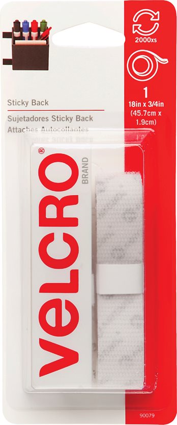 18 Wht Adhsive Fastener