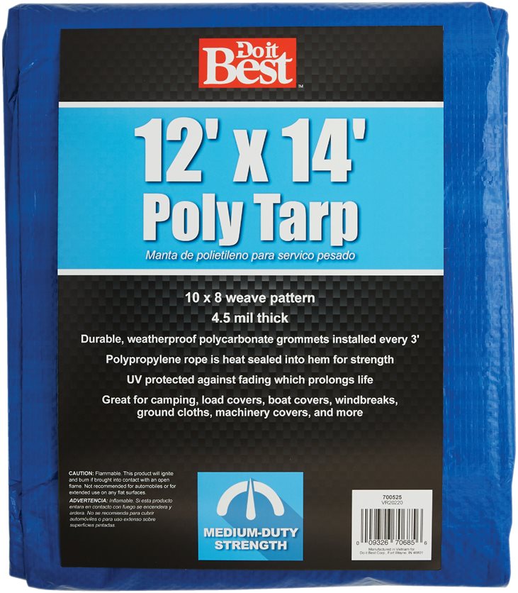 12X14 Blue Med Duty Tarp