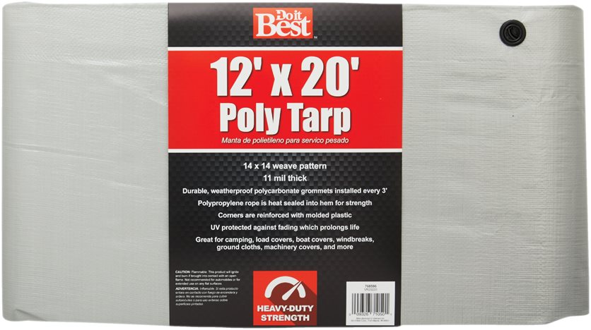 12X20 Silver Heavy-Duty Tarp